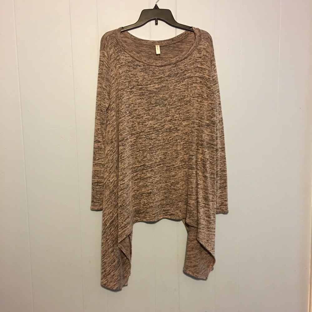 Luxe asymmetrical light weight sweater